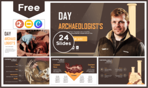 Free Archaeologist's Day template for PowerPoint and Google Slides.