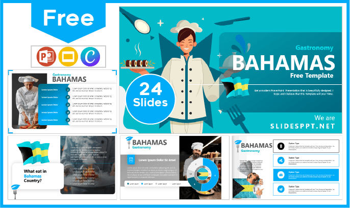 Free Bahamas Gastronomy Template for PowerPoint and Google Slides.