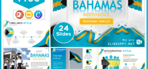 Free Bahamas Independence Template for PowerPoint and Google Slides.