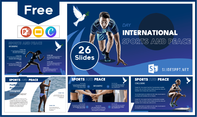 Modèle gratuit de Journée internationale du sport et de la paix pour PowerPoint et Google Slides.