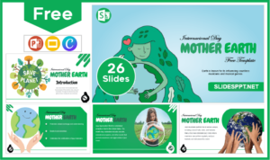 Free International Mother Earth Day template for PowerPoint and Google Slides.