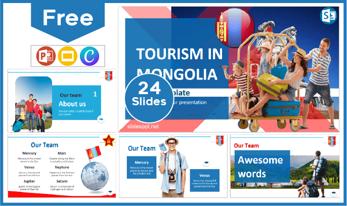 Plantilla de Turismo en Mongolia gratis para PowerPoint y Google Slides.