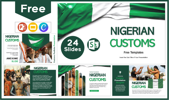Plantilla de Costumbres de Nigeria gratis para PowerPoint y Google Slides.