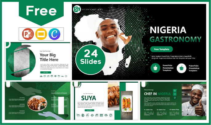 Plantilla de Gastronomía de Nigeria gratis para PowerPoint y Google Slides.