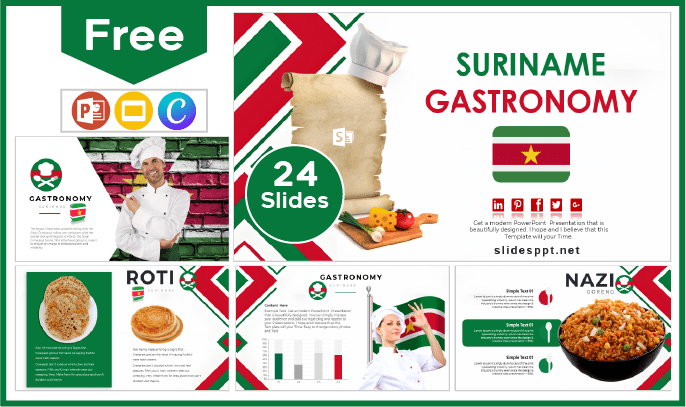 Plantilla de Gastronomía de Surinam gratis para PowerPoint y Google Slides.