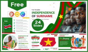 Free Suriname Independence Template for PowerPoint and Google Slides.