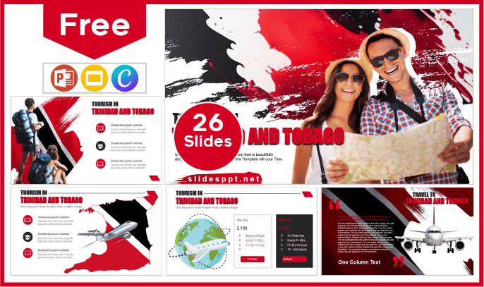 Modèle gratuit de tourisme de Trinité-et-Tobago pour PowerPoint et Google Slides.