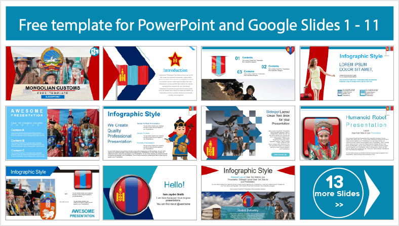 Descargar gratis plantillas de Costumbres de Mongolia para PowerPoint y temas Google Slides.