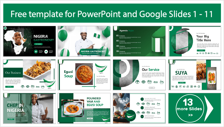 Nigerian Gastronomy Template to download for free in PowerPoint and Google Slides themes.