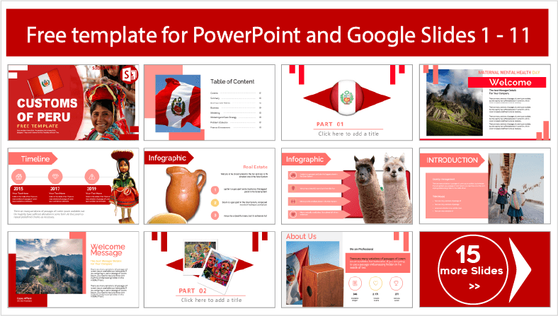 Baixe modelos gratuitos da Alfândega Peruana para temas do PowerPoint e do Google Slides.
