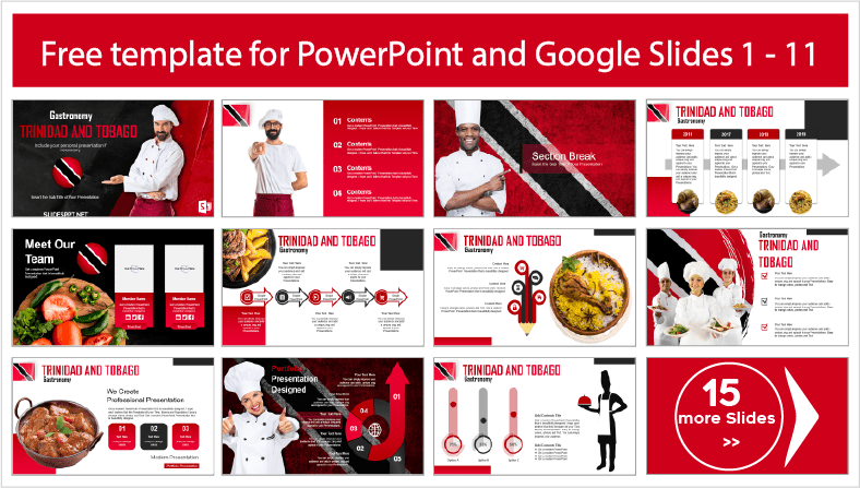 Baixe modelos gratuitos de Gastronomia de Trinidad e Tobago para temas do PowerPoint e do Google Slides.
