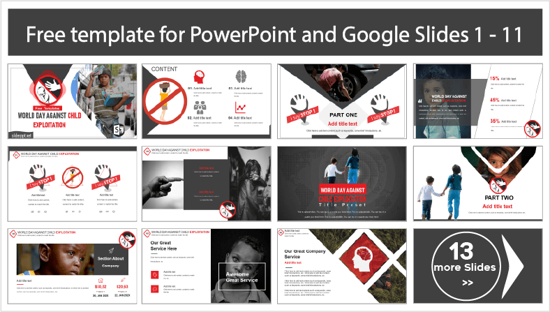 Descargar gratis plantillas del Día Mundial Contra la Explotación Infantil para PowerPoint y temas Google Slides.