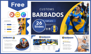 Free Barbados customs template for PowerPoint and Google Slides.