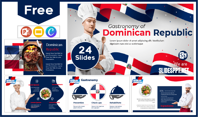 Free Dominican Republic Gastronomy Template for PowerPoint and Google Slides.