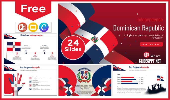 Free Dominican Republic Independence Template for PowerPoint and Google Slides.