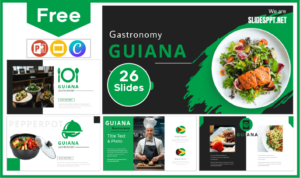 Free Guyana Gastronomy Template for PowerPoint and Google Slides.