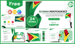 Free Guyana Independence Template for PowerPoint and Google Slides.