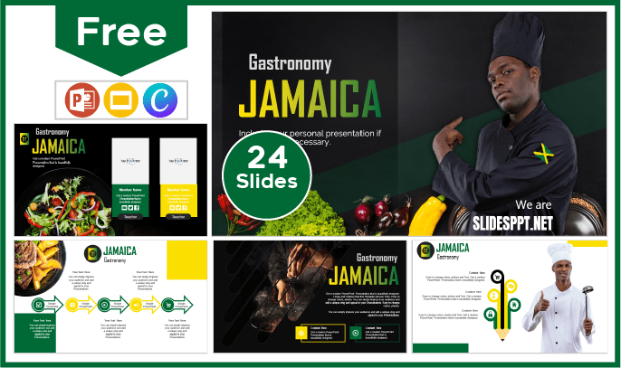 Free Jamaican Gastronomy Template for PowerPoint and Google Slides.