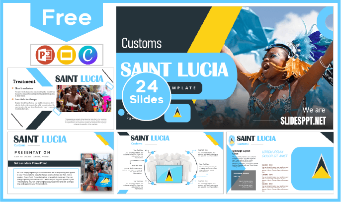 Free Saint Lucia Customs Template for PowerPoint and Google Slides.