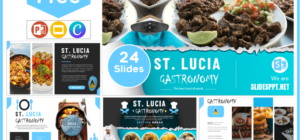 Free Saint Lucia Gastronomy Template for PowerPoint and Google Slides.