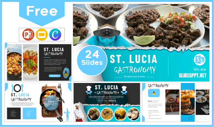 Free Saint Lucia Gastronomy Template for PowerPoint and Google Slides.