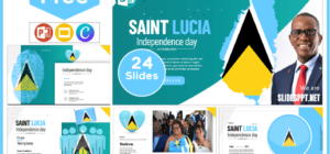 Free Saint Lucia Independence Template for PowerPoint and Google Slides.