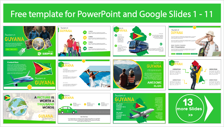 Guyana Tourism Template to download for free in PowerPoint and Google Slides themes.