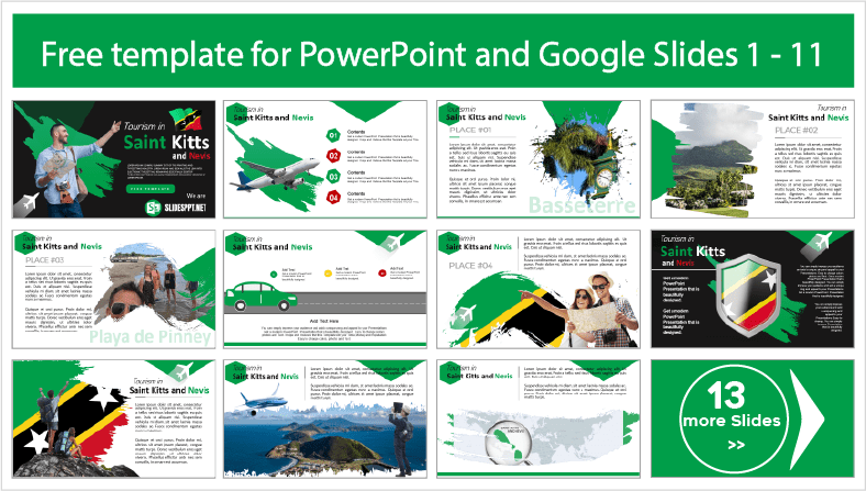 Saint Kitts and Nevis Tourism Template to download for free in PowerPoint and Google Slides themes.