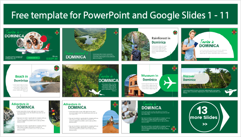 Dominica Tourism Template to download for free in PowerPoint and Google Slides themes.