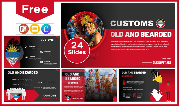 Free Antigua and Barbuda Customs Template for PowerPoint and Google Slides.