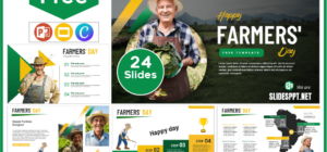 Free Farmer's Day template for PowerPoint and Google Slides.