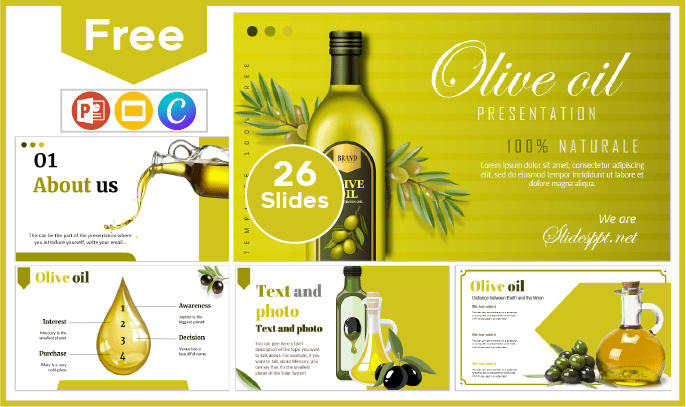 Free Olive Oil Template for PowerPoint and Google Slides.