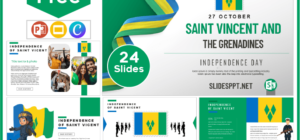 Free Saint Vincent and the Grenadines Independence Template for PowerPoint and Google Slides.