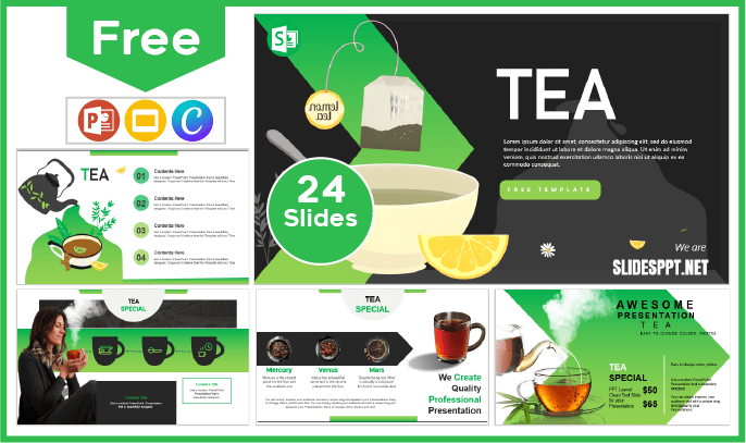 Free Tea Template for PowerPoint and Google Slides.