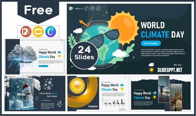 Free World Climate Day template for PowerPoint and Google Slides.