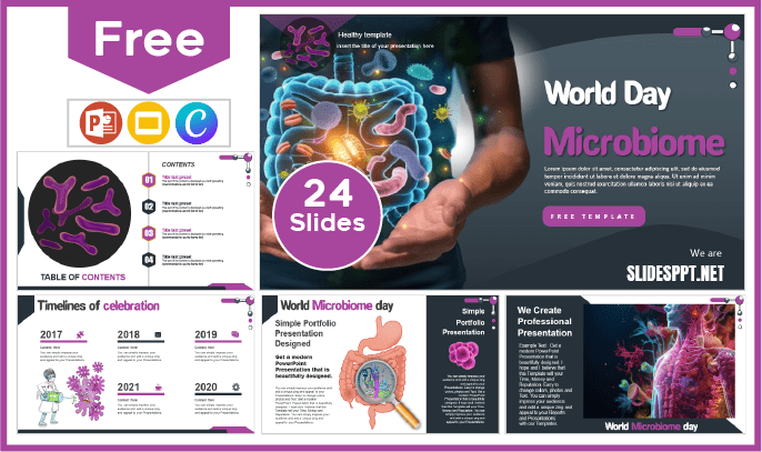 Free World Microbiome Day template for PowerPoint and Google Slides.