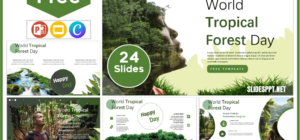 Free World Rainforest Day template for PowerPoint and Google Slides.