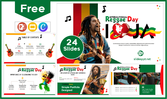 Free Reggae Template for PowerPoint and Google Slides.