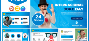 Free International Joke Day Template for PowerPoint and Google Slides.