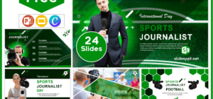 Free Sports Journalist Day Template for PowerPoint and Google Slides.