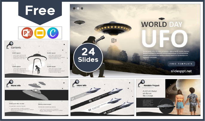 Free World UFO Day Template for PowerPoint and Google Slides.