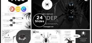 Free Spider Template for PowerPoint and Google Slides.