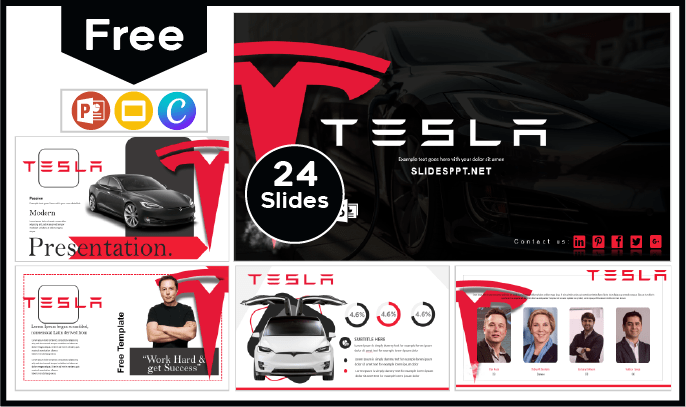 Free Tesla Company Template for PowerPoint and Google Slides.