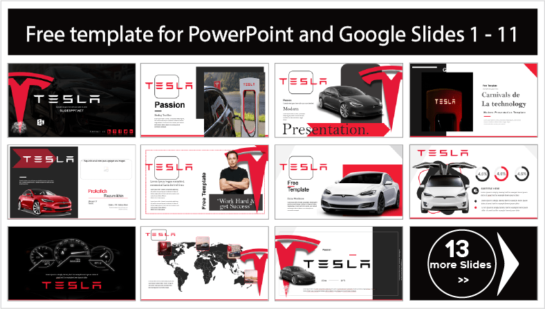 Tesla, Inc. Template to download for free in PowerPoint and Google Slides themes.