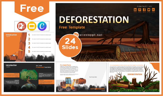 Free Desforestation Template for PowerPoint and Google Slides.