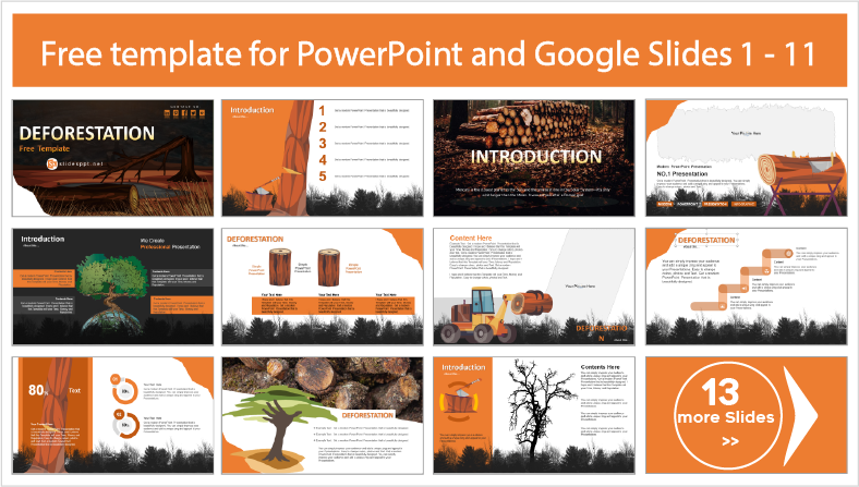 Desforestation Template to download for free in PowerPoint and Google Slides themes.
