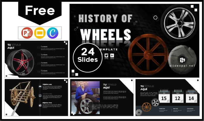 Free Wheel History Template for PowerPoint and Google Slides.